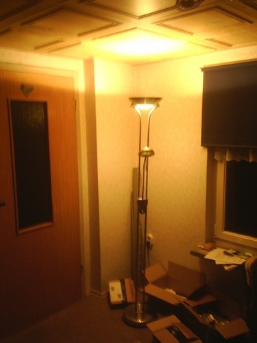 Deckenfluter Original 100% aufgedreht.