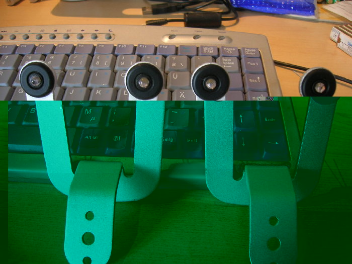 Hier die Füße (stehen schon auf dem Kopf)