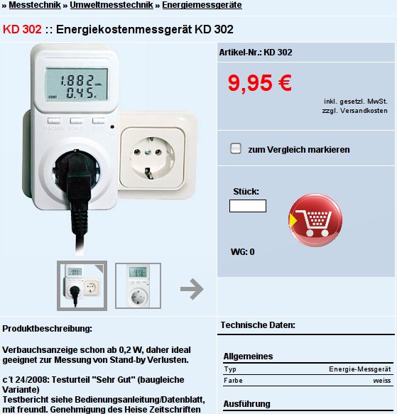 Eines der wenigen wirklich brauchbaren Energiekostenmessgeräte, noch dazu extrem günstig.