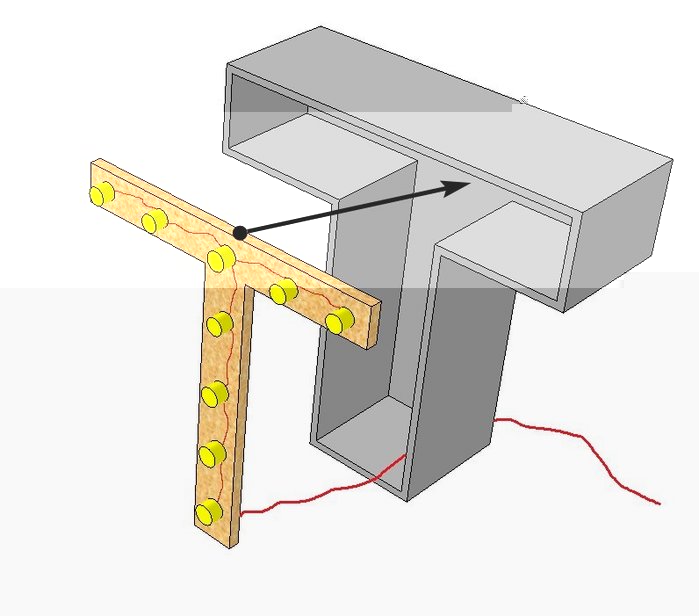 die trägerplatte mit LED's bestücken, und einkleben, oder -schrauben