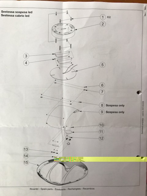 Bild technische Zeichnung Lampe